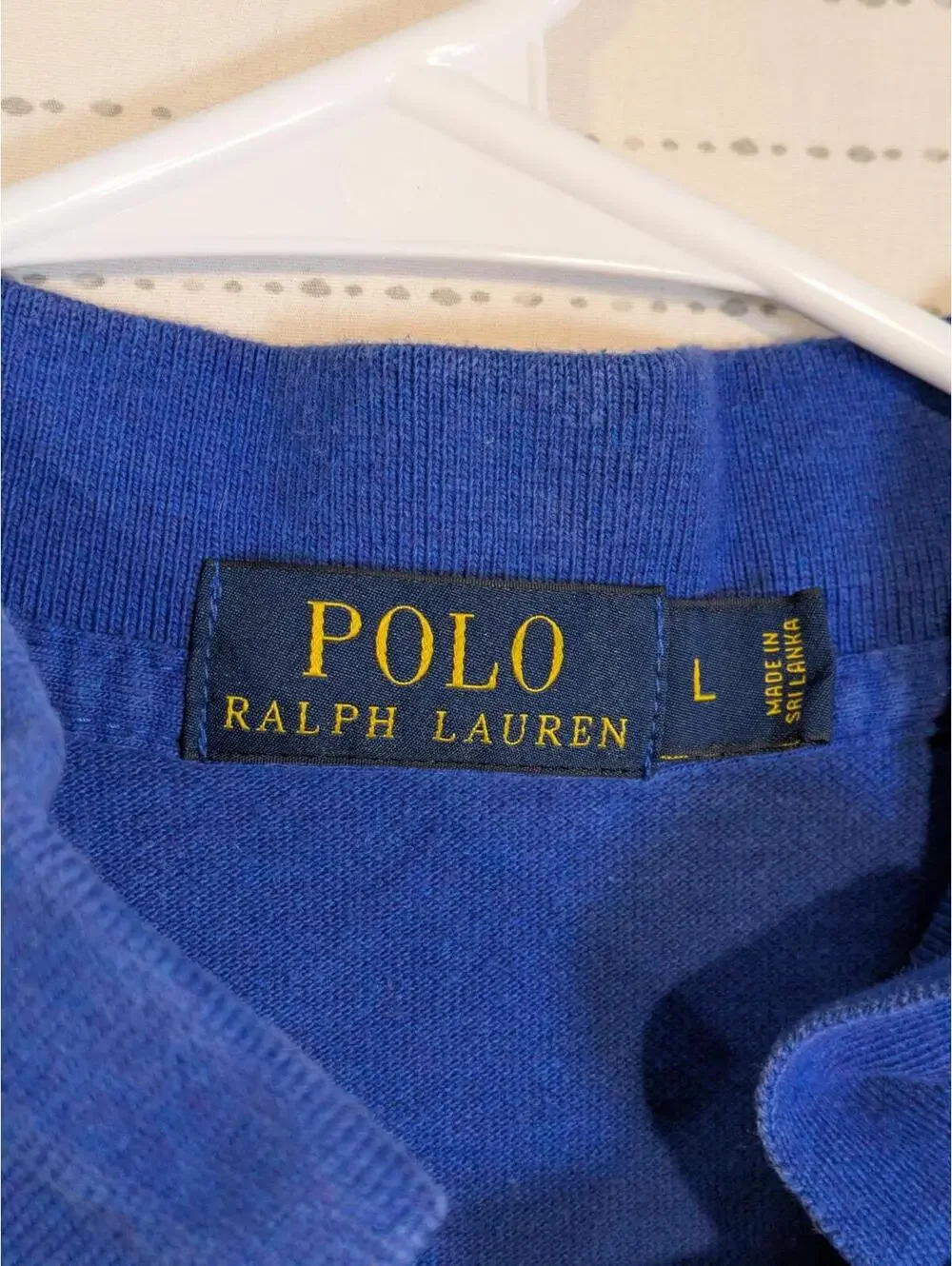 Polo Ralph Lauren Short Sleeve Polo Shirt Solid Blue Cotton Mens Large